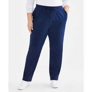 Style & Co Plus Size 3X Blue Drawstring Straight Leg Pants / Sweatpants NWT